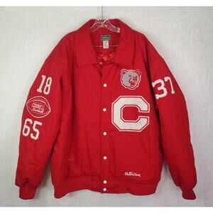 Vtg Stall & Dean Cornell University Football Varsity Jacket Red Men's 3XL Cotton